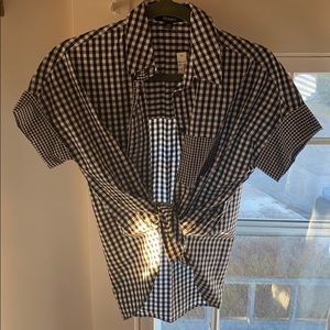 NWT MADEWELL gingham button down shirt